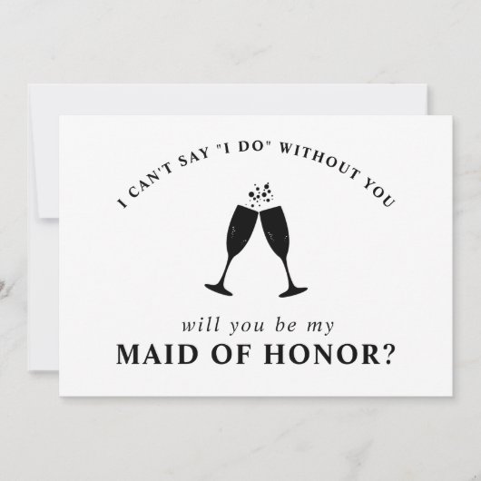 Bent u mijn dienstmeisje? Brunch & Bubble Kaart (Voorkant)