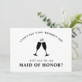 Bent u mijn dienstmeisje? Brunch & Bubble Kaart (Staand voorkant)