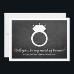 Bent u mijn dienstmeisje? Chalkboard Ring Kaart<br><div class="desc">Bent u mijn dienstmeisje? Chalkboard Ring Kaart</div>