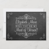 Bent u mijn dienstmeisje? ChalkboardKaarten Kaart (Voorkant)