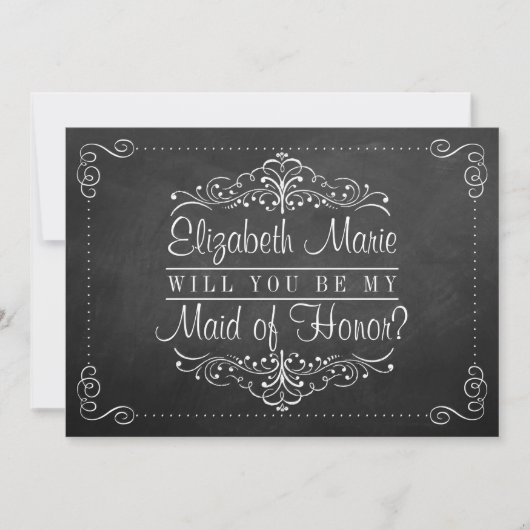 Bent u mijn dienstmeisje? ChalkboardKaarten Kaart (Voorkant)