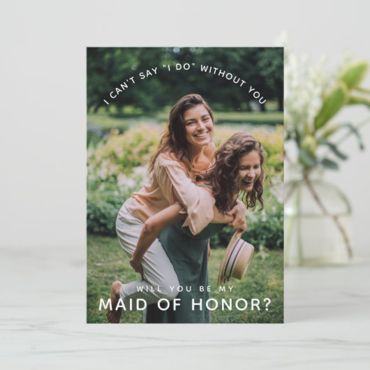 Bent u mijn dienstmeisje? Foto Kaart (Staand voorkant)