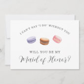 Bent u mijn dienstmeisje? Franse Macaron Kaart (Voorkant)