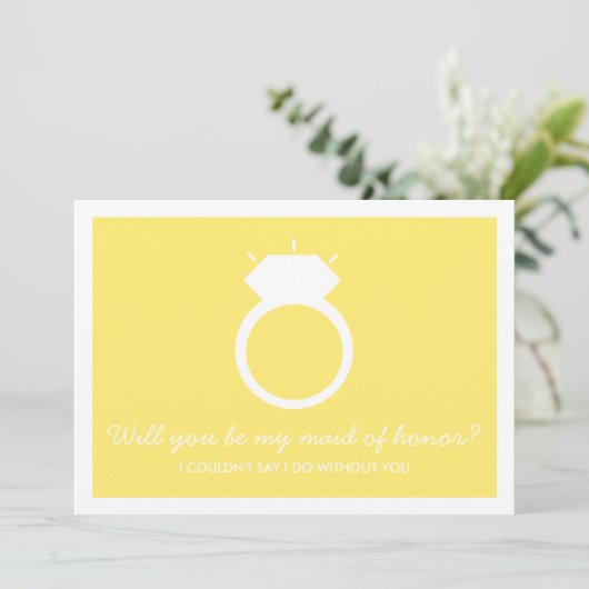 Bent u mijn dienstmeisje? Gele Ring Kaart (Staand voorkant)