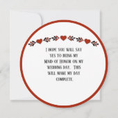 Bent u mijn dienstmeisje? kaart (Achterkant)