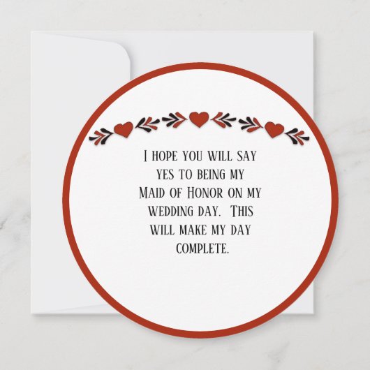 Bent u mijn dienstmeisje? kaart (Achterkant)