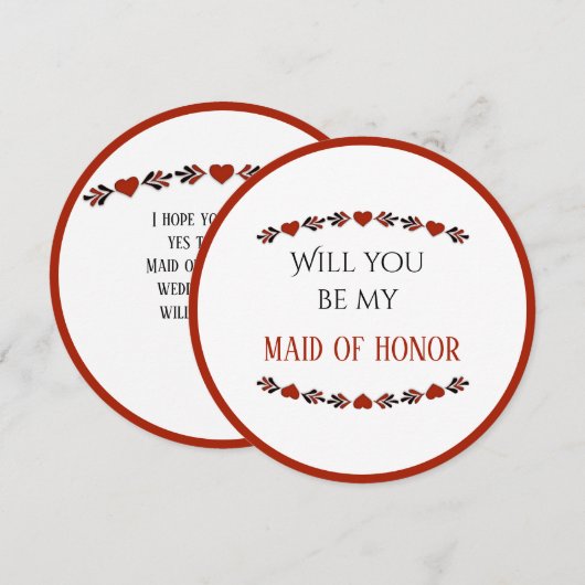 Bent u mijn dienstmeisje? kaart (Voorkant / Achterkant)