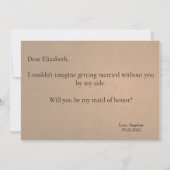 Bent u mijn dienstmeisje? kaart (Achterkant)