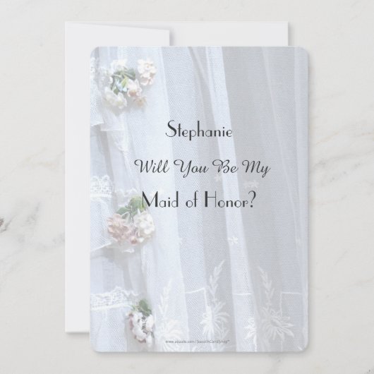 Bent u mijn dienstmeisje?  kant uitnodigen kaart (Voorkant)