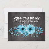 Bent u mijn dienstmeisje? | Maid of Honor Blue Kaart (Voorkant)