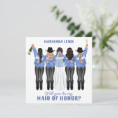 Bent u mijn dienstmeisje? Meisjes in Denim Kaart (Staand voorkant)