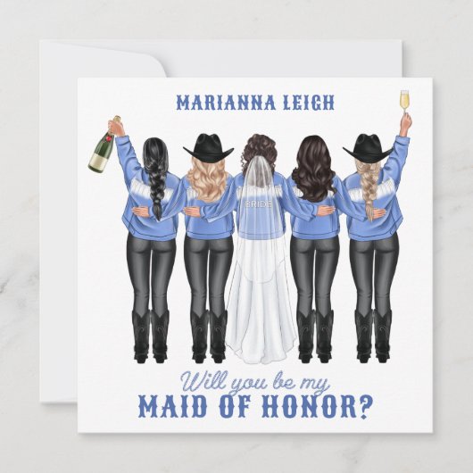 Bent u mijn dienstmeisje? Meisjes in Denim Kaart (Voorkant)