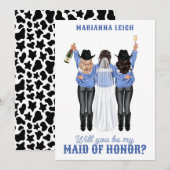 Bent u mijn dienstmeisje? Meisjes in Denim Kaart (Voorkant / Achterkant)