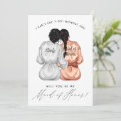 Bent u mijn dienstmeisje? Meisjes in zijderouben Kaart (Staand voorkant)