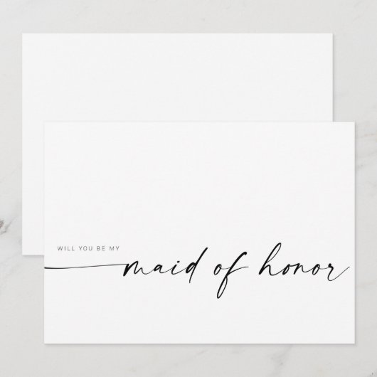 Bent u mijn dienstmeisje? | Modern minimalist (Voorkant / Achterkant)