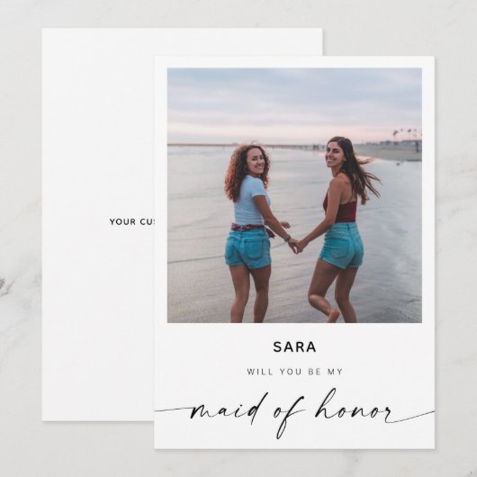 Bent u mijn dienstmeisje? | Moderne fotokaart (Voorkant / Achterkant)