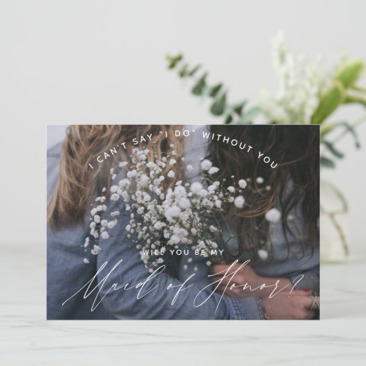 Bent u mijn dienstmeisje? Roos Gold & Blush in Kaart (Staand voorkant)