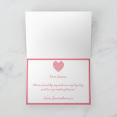 Bent u mijn dienstmeisje? Roze Kaart van het hart (Binnen)