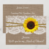 Bent u mijn dienstmeisje? Rustige zonnebloem Kaart (Voorkant / Achterkant)