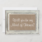 Bent u mijn dienstmeisje? Rustisch wit Lijst Kaart (Voorkant)