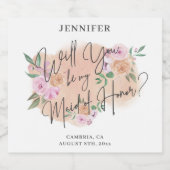 Bent u mijn dienstmeisje? sparkling wijnetiket (Enkel label)