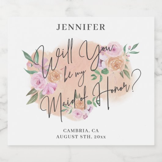 Bent u mijn dienstmeisje? sparkling wijnetiket (Enkel label)