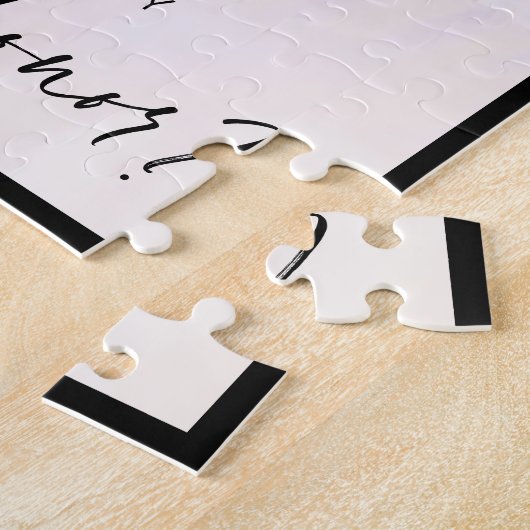 Bent u mijn dienstmeisje? Trendy Script-foto Legpuzzel (Zijkant)