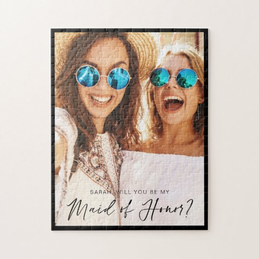 Bent u mijn dienstmeisje? Trendy Script-foto Legpuzzel (Verticaal)