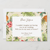 Bent u mijn dienstmeisje? - Tropische ananas Kaart (Achterkant)