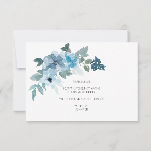 Bent u mijn dienstmeisje van de moderne blauwe Roz (Achterkant)