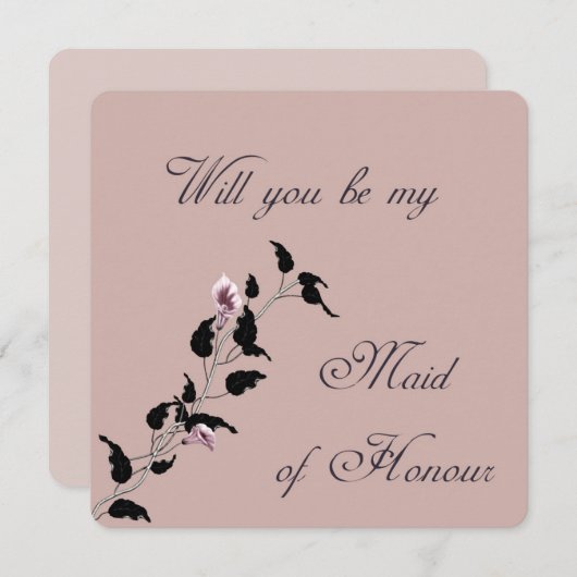 Bent u mijn dienstmeisje van de uitnodiging van Ho (Voorkant / Achterkant)