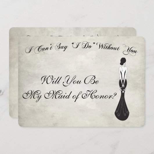 Bent u mijn dienstmeisje van een eervolle persoonl kaart (Voorkant / Achterkant)