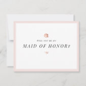 Bent u mijn dienstmeisje van eerflorale minimalist kaart (Voorkant)