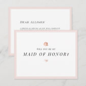 Bent u mijn dienstmeisje van eerflorale minimalist kaart (Voorkant / Achterkant)