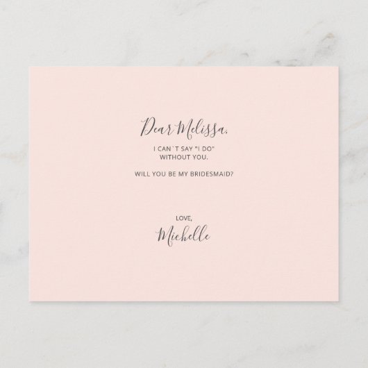 Bent u mijn dienstmeisje van eerlijkheid die duide uitnodiging briefkaart (Achterkant)