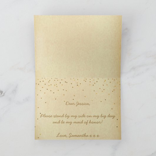 Bent u mijn dienstmeisje van eervolle  goudConfett (Binnen)