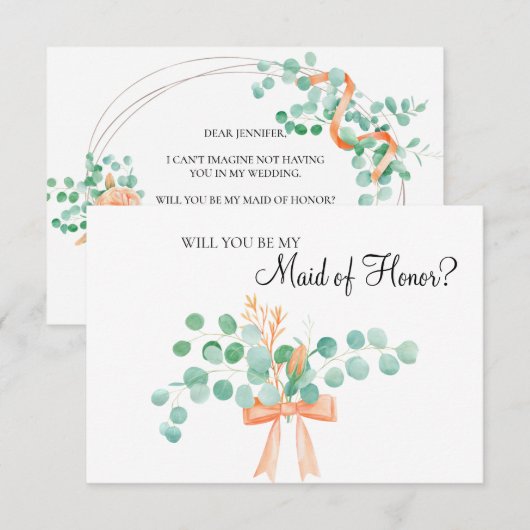 Bent u mijn dienstmeisje van Eucalyptuspeach? (Voorkant / Achterkant)