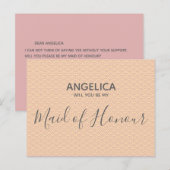 Bent u mijn dienstmeisje van het Roze Patroon? Uitnodiging Briefkaart (Voorkant / Achterkant)