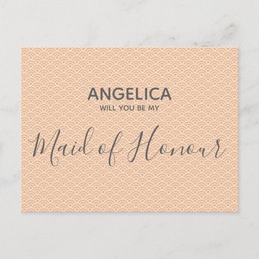 Bent u mijn dienstmeisje van het Roze Patroon? Uitnodiging Briefkaart (Voorkant)