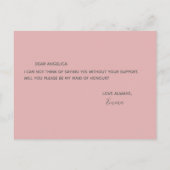 Bent u mijn dienstmeisje van het  Roze Patroon? Uitnodiging Briefkaart (Achterkant)