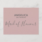 Bent u mijn dienstmeisje van het Roze Patroon? Uitnodiging Briefkaart (Voorkant)