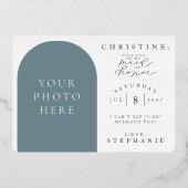 Bent u mijn dienstmeisje van het voorstel van de F Folie Uitnodiging (Achterkant)