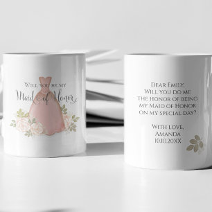 Bent u mijn dienstmeisje van Honor Blush Pink? Koffiemok