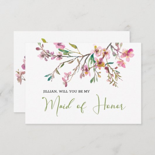 Bent u mijn dienstmeisje van Honor Cherry Blossom? (Voorkant / Achterkant)