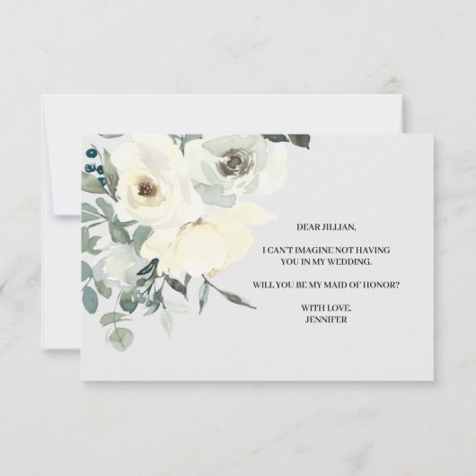 Bent u mijn dienstmeisje van Honor Ivory White Flo (Achterkant)