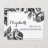 Bent u mijn dienstmeisje van Honor Rustic Chic Flo Kaart (Voorkant / Achterkant)