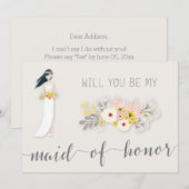 Bent u mijn dienstmeisje van Kaart Girl Black Hair (Voorkant / Achterkant)