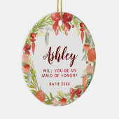 Bent u mijn dienstmeisje? | Voorstel Bridesmaid Keramisch Ornament (Rechts)