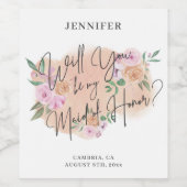 Bent u mijn dienstmeisje? wijn etiket (Enkel label)