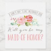 Bent u mijn dienstmeisje? wijn etiket (Enkel label)